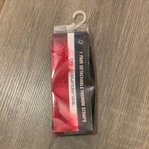 NIB Detachable Fashion Straps for Bra No Boundaries Vibrant Red Fashion Straps